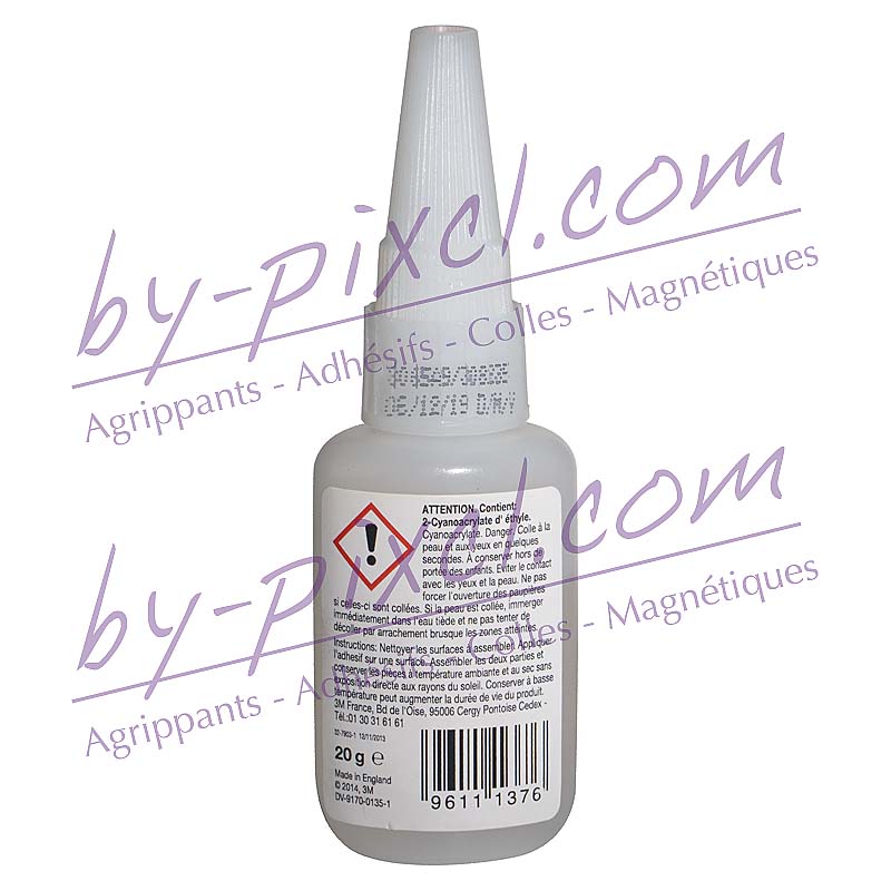 Colle super glue plastiques et caoutchoucs - PR100 - bidon de 50 g -  by-pixcl