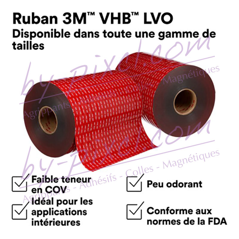 Adhésif double face VHB LVO-160BF - 25mm x 33m x 1,6mm