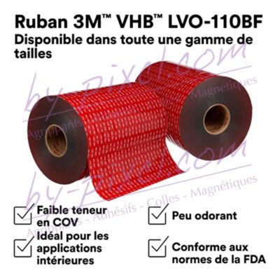 Adhésif double face VHB LVO-060BF - 19mm x 33m x 0,6mm – Image 2