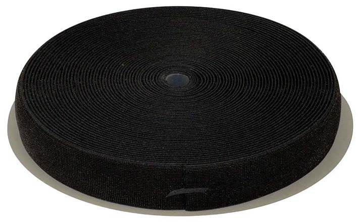 Auto-agrippant adhésif de marque VELCRO® standard - noir - 100mm x 1m -  crochet