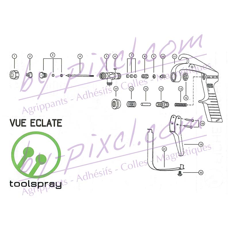 WDKX06 - Pistolet applicateur pour colle en saucisse