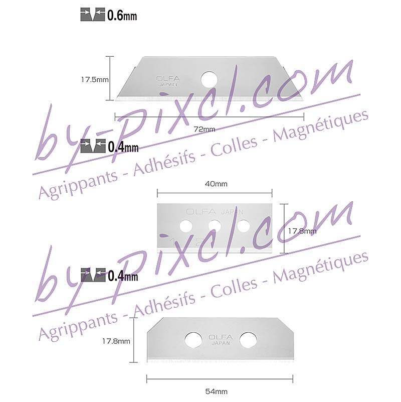 Lames de cutter sécables Olfa FWB-10 12,5 mm (x10) - by-pixcl