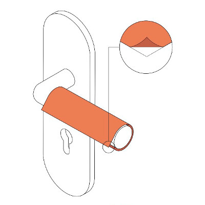 Coller porte cuivre adhésif