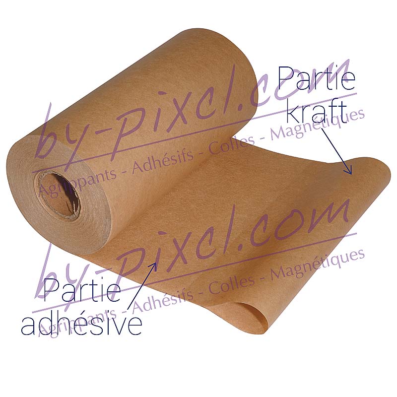 Kraft de protection adhésif - 150mm x 50m - Carton de 24 - by-pixcl