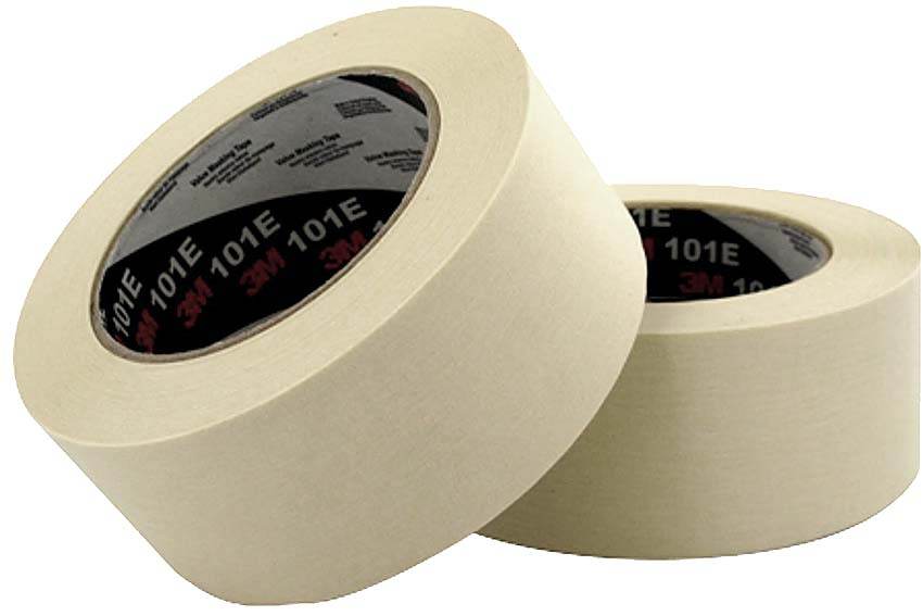 Ruban de masquage 3M 101E 60°C - beige - 100mm x 50m - Carton de