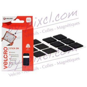 Pastille velcro ovale autocollante 3,5 x 1,2 cm Noir - 5 pièces