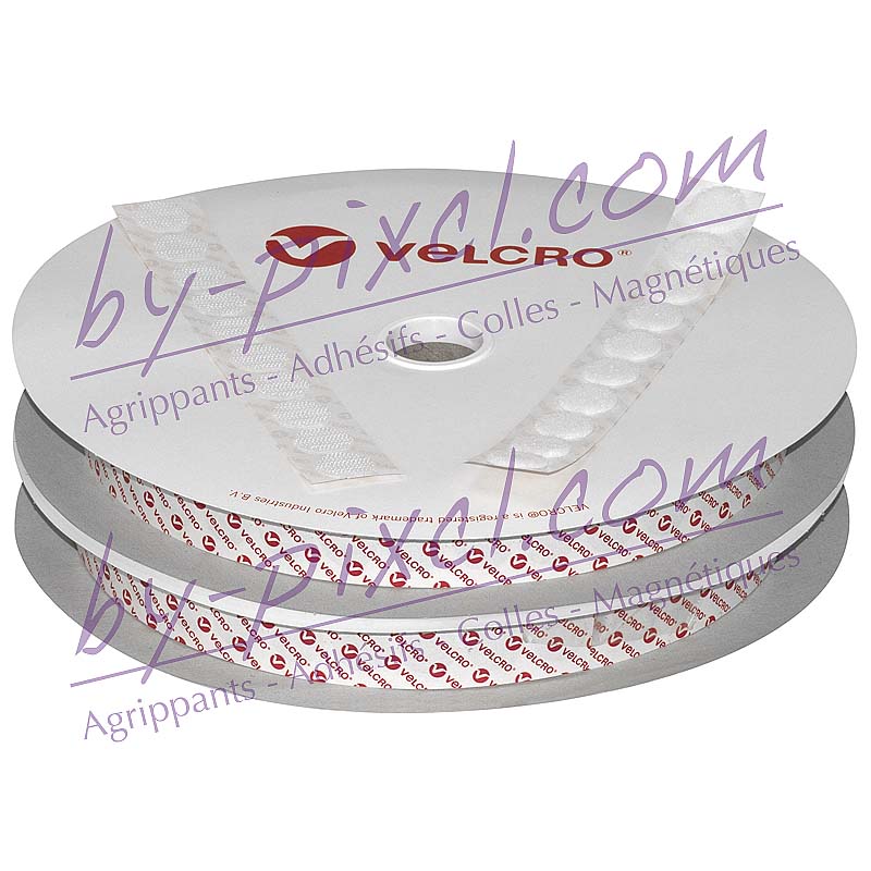 Pastilles adhésives Nobo Velcro, diamètre 22 mm, bande de 100 pastilles