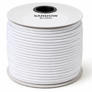 Sandow polyester - blanc - 10mm x 100m