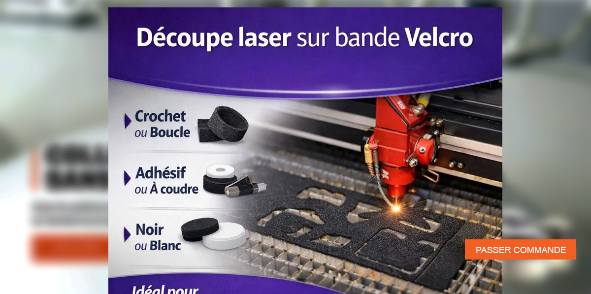 Découpe laser sur bandes velcro