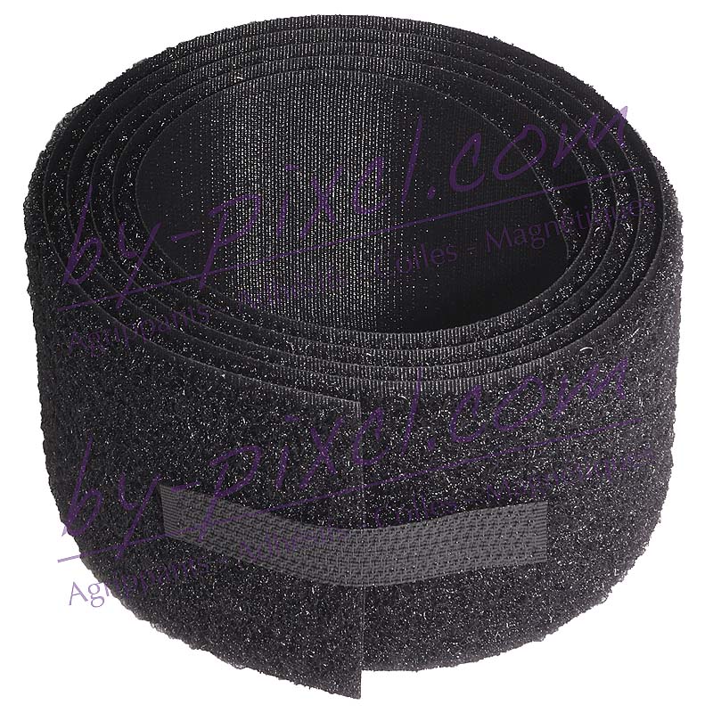 Auto-agrippant à coudre de marque VELCRO® - Noir - 100mm x 25m - boucle -  by-pixcl