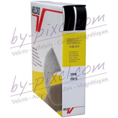 velcro-adh-boite-25-25-noir-bcvelcro-zoom-bouclesvelcro-zoom-crochets