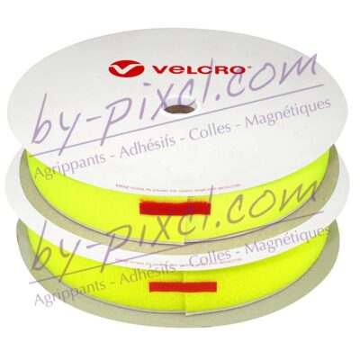 velcro-adhesif-ps14-jaune-fluo-boucle-crochet