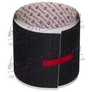 Bande velcro autocollant crochet 20mm, noir