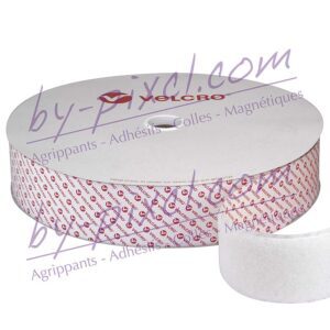 Pastilles VELCRO® Brand blanches - Rouleau de 25 m - Ø 19 mm