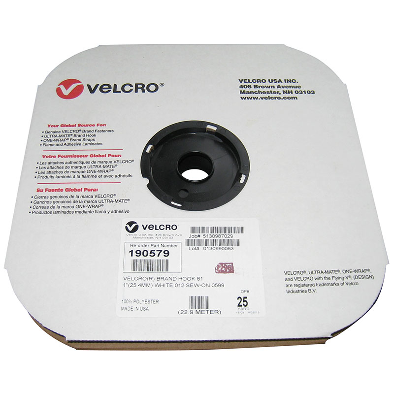 VELCRO® Brand à coudre noir 100 mm de large rouleau de 25 mètres