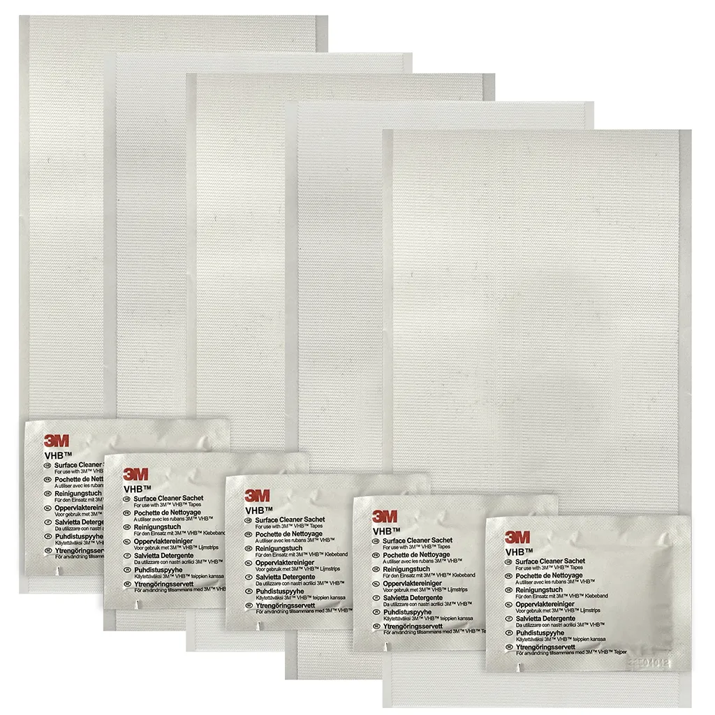 Auto-agrippant adhésif de marque VELCRO® pour ponceuse 100mm x 20cm x 5 - blanc