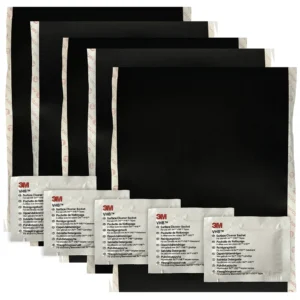 Auto-agrippant adhésif de marque VELCRO® pour ponceuse 150mm x 20cm x 5 - noir