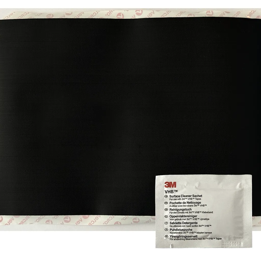 Auto-agrippant adhésif de marque VELCRO® pour ponceuse 150mm x 20cm - noir