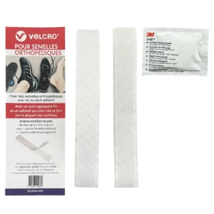 Velcro pour semelle orthopédique 25mm x 20cm - agrippant couple fin - blanc